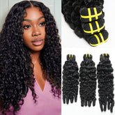 GDY HAIR Burmese Curly Bundles Human Hair Natural Black Double Weft 1/3Pcs | Hair Extensions
