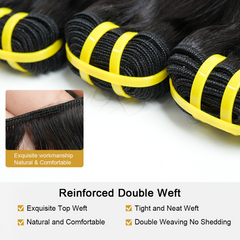 GDY HAIR Straight Bundles Human Hair Natural Black Double Weft 1/3Pcs | Hair Extensions