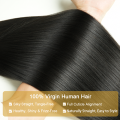 GDY HAIR Straight Bundles Human Hair Natural Black Double Weft 1/3Pcs | Hair Extensions
