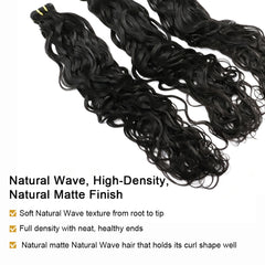 GDY HAIR Natural Wave Bundles Human Hair Natural Black Double Weft 1/3Pcs | Hair Extensions