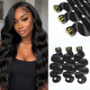 GDY HAIR Body Wave Bundles Human Hair Natural Black Double Weft 1/3Pcs | Hair Extensions
